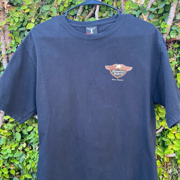 Hawaiian riders Maui chapter. medium,!black Hanes beefy t front and back print. - Picture 3 of 5